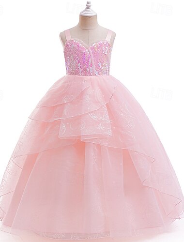  Heks Fee Glinda Tutu Bloemenmeisje jurk Tule jurken Film-tv-themakostuums Film cosplay for Voor meisjes Kinderen Halloween Carnaval Mardi Gras Prestatie Feest Toneel