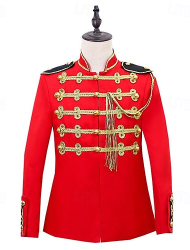  Rétro Vintage Rococo Manteau Bal Masqué Veste de cirque Prince Aristocrate Homme Carnaval Mascarade Événement / Fête Adulte Manteau Printemps Automne & Hiver