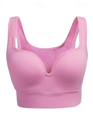  Damen BH-Oberteil Unterwäsche BH-Top Bequem Atmungsaktiv Stoßfest Herausnehmbare Polsterung Drahtlos Einfach Sport Sportkleidung Schwarz Weiß Yoga Fitness Leger