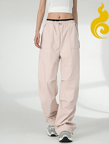  Women's Cargo Pants Fleece Lined Pants Military Outdoor Regular Fit Breathable Quick Dry Soft Comfortable Pants / Trousers Black Pink Hunting Climbing Camping / Hiking / Caving S M L XL XXL