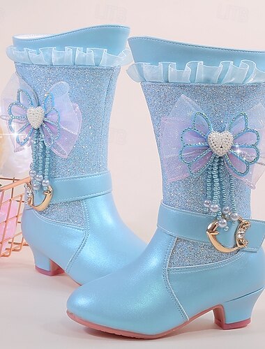  Mädchen Stiefel Lässige Stiefel Kleid-Schuhe Stiefel-wadenlang Stiefeletten Leder Atmungsaktivität Rutschfest Höhe-Erhöhung Prinzessin Schuhe Große Kinder (ab 7 Jahren) Kleine Kinder (4-7 Jahre)