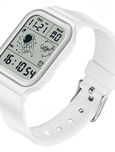  SANDA Herre Digital klokke Kreativ Mote Armbåndsur Støtsikker Minuttrepeter Selvlysende Stoppeklokke Vekkerklokke TPU Klokke