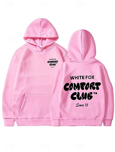  Damen Hoodie Sweatshirt Casual Buchstaben Street Alltagskleidung Kapuzenpullover Taschendruck Langarm Schwarz Weiß Rosa Herbst Winter