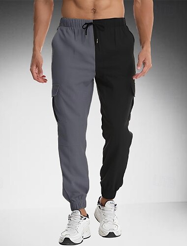  Ανδρικά Παντελόνια με τσέπες Παντελόνι Cargo Τζόγκκερ Παντελόνια Κορδόνι Ελαστική μέση Πολλαπλή τσέπη Συνδυασμός Χρωμάτων Άνεση Moale Πλήρες μήκος ΕΞΩΤΕΡΙΚΟΥ ΧΩΡΟΥ Καθημερινά Τρέξιμο Αθλήματα Μοντέρνα