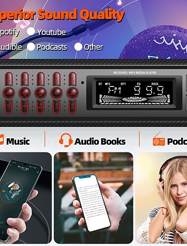  bil mp3 bluetooth-spelare universal host 12v trådlös FM-radio bil mp3-spelare