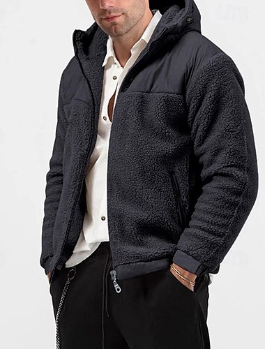  Herren Wanderjacke Fleecejacke für Wanderer Winter Draussen warm Fleece-Futter Vliesjacken Voller Reißverschluss Klettern Camping / Wandern / Höhlenforschung Reisen Schwarz Hellgrau Khaki Dunkelblau
