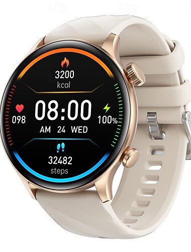  696 ZW63 Smartwatch 1.39 Zoll Smart-Armband Bluetooth Schrittzähler Anruferinnerung Schlaf-Tracker Kompatibel mit Android iOS Damen Herren Freisprechanlage Nachrichterinnerung IPX-0 46mm Uhrengehäuse