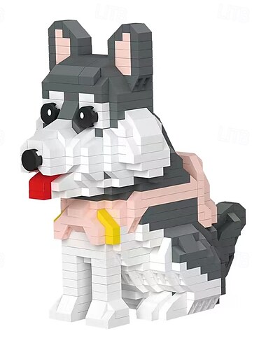  Mikro-Miniblöcke der Hundeserie, Haustiere, Hunde, Tiermodell, Bausatz und Haustierspielzeug, Geschenke für Kinder und Erwachsene