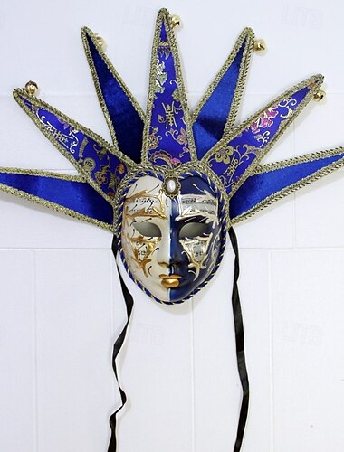  Karnevalsmaske Venezianische Maske Volto Larve Erwachsene Herren Integralhelme Party Maskerade Karneval von Venedig Halloween Karneval Einfaches Karnevalskostüm