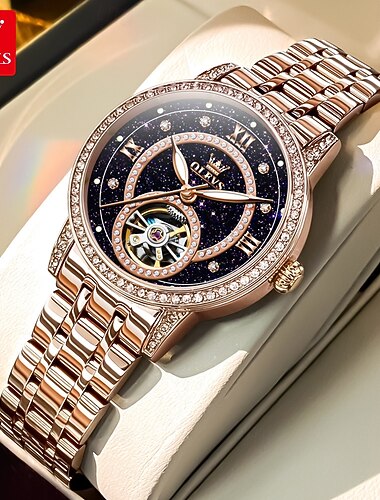  OLEVS Dámské mechanické hodinky Módní Hodinky na běžné nošení Wristwatch Automatické natahování Svítící VODĚODOLNÝ Ozdoby Slitina Hodinky