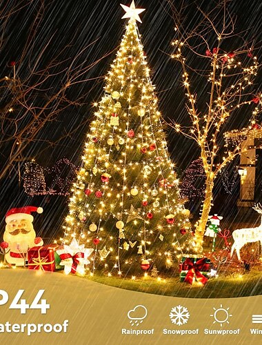  50m 100M Verlichtingsslingers 400-800 LEDs EL 5 mm 1 13-toetsen afstandsbediening 1 stuk Warm wit Koel wit Paars Creatieve lichtslingers Kerstverlichting Halloween Feest Vakantie 31 V
