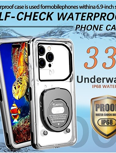 1パック 防水電話ポーチ パータブル 耐水 耐埃 [30m / 98ft] 電話ケース ドライバッグ モバイル レインカバー のために For iPhone 13 Pro Max 12 Mini 11 Samsung Galaxy S22 Plus S21 FE A73 A53 水泳 潜水 サーフィン 最大6.9インチ