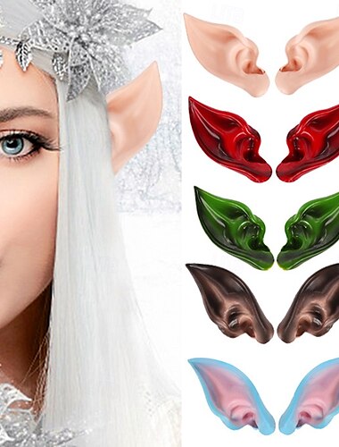  Elfo Hada Disfraz de carnaval Ear Cuffs Adulto Hombre Mujer Disfraz divertido Fiesta Carnaval Mardi Gras Disfraz de carnaval fácil