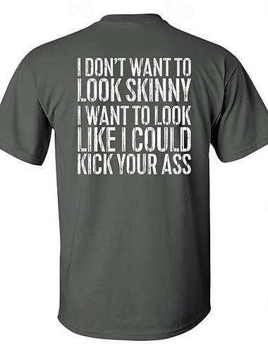  Herren Text Sport und Outdoor T Shirt Kurzarm T-Shirt 3D-Druck Rundhalsausschnitt Hemd Sport Outdoor Strasse Fitnessstudio Schwarz Weiß Grün Sommer Frühling Bekleidung S M L XL XXL XXXL