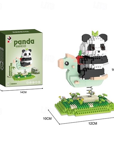  schattige panda mini bouwblokken sets voor goodiebags micro mini bouwstenen voor volwassenen feestgunsten voor kinderen jongens meisjes 12-14