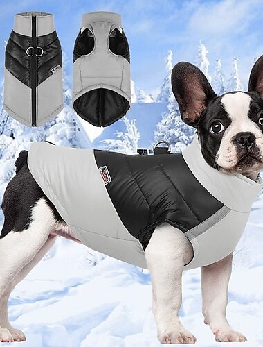  犬用 コート ジャケット パファージャケット 反射 防水 防風 ウォーム アウトドア 犬服 for Small 中量 ラージ