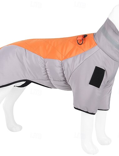  Hund Kappor Jakke Puffer Jack Vinter Reflekterande Vattentät Varm Utomhus Inomhus Hemma kläder Stor