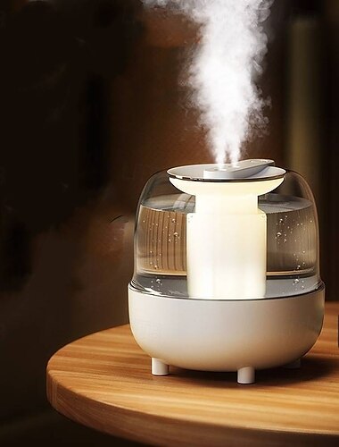  5000ml Luftbefeuchter USB Doppelsprühanschluss Starker Nebel Aromadiffusor Ätherisches Öl Elektrischer Lufterfrischer für Zuhause Schlafzimmer Büro