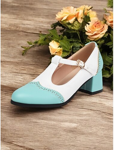  escarpins Mary Jane vintage noirs et blancs pour femmes – chaussures habillées à talons hauts de style rétro pour les occasions spéciales