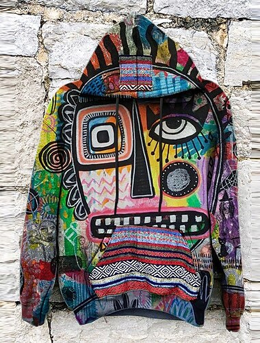 Herren Karikatur Böhmischer Stil Hoodie Sweatshirt Kapuze Hoodies Pullover Hoodie Sweatshirt Kapuze Langarm Sweatshirt mit Kapuze Mit Kapuze Sportbekleidung Casual Täglich Sport Benutzerdefinierter
