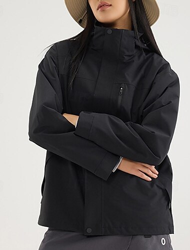  Γυναικεία Μπουφάν Softshell Jachetă de Drumeție Χειμώνας ΕΞΩΤΕΡΙΚΟΥ ΧΩΡΟΥ Συνδυασμός Χρωμάτων Διατηρείτε Ζεστό Φλις Επένδυση Αντιανεμικό Ανθεκτικό στο Νερό Μπουφάν 3-σε-1