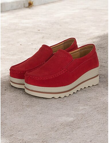  Casual Damen Wildleder Slipper mit Plateausohle – Bequemer Alltagsschuh mit Rutschfestigkeit