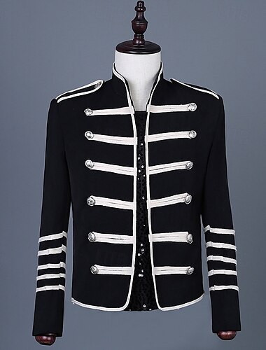  Rétro Vintage Rococo Manteau Bal Masqué Veste de cirque Prince Aristocrate Paillettes Homme Carnaval Mascarade Événement / Fête Adulte Manteau Printemps Automne & Hiver