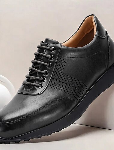  Oxford-Schuhe aus hochwertigem Rindsleder für Herren – perforierte, lässige Schnürschuhe für geschäftliche und formelle Anlässe