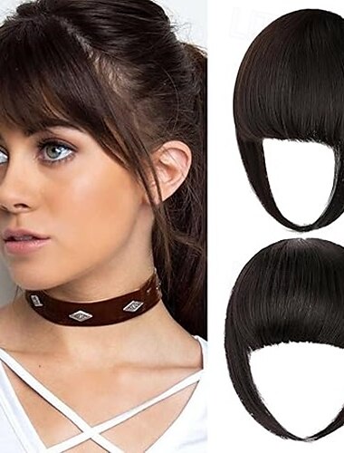  Stirn-Pony Glatt Synthetische Haare Damen