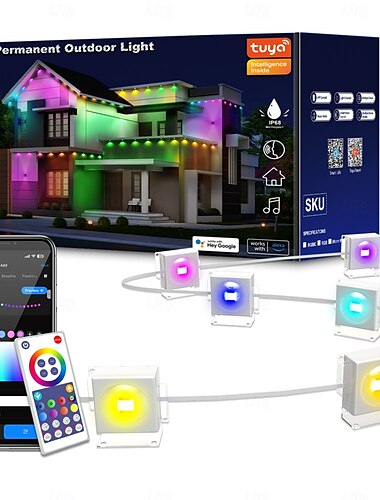  15 מטר 30 מטר 3x5M סרטי תאורה RGB חוטי תאורה שלטים 30Leds/60Leds/90Leds נוריות RGB מנורות מחרוזות יצירתיות אורות חג רצועת אורות LED בקרת APP חוץ עמיד במים 120-240 V