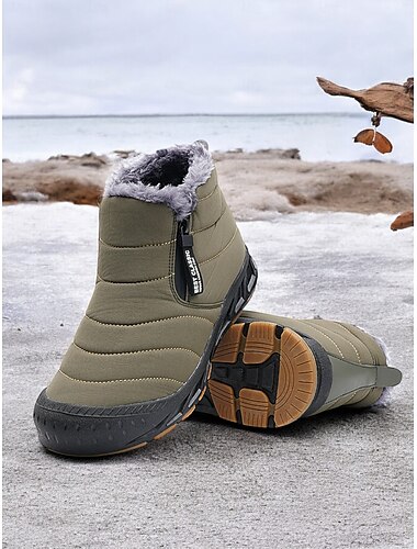  wasserdichte warme Winterstiefeletten für Damen mit Plüschfutter – rutschfeste Outdoor-Schneeschuhe für kaltes Wetter