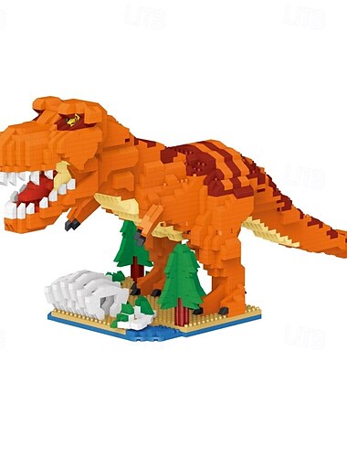  mikro stavební bloky jurského dinosaura, 2316 ks tyrannosaurus rex kutilské mini diamantové bloky kostky hračka dinosaurus pro chlapce věk 8-12 9 10 11 12 13 14 15 16 dospívající dospělí