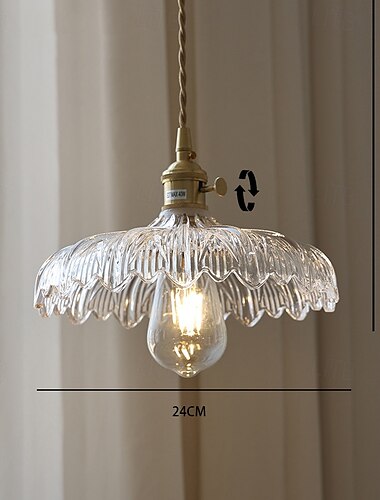  led candelabru modern lampă cu flori din sticlă tavan pandantiv lumina v intage bar cafenea candelabru lumina pandantiv lampă suspendată iluminat industrial modern 25cm 110-240v