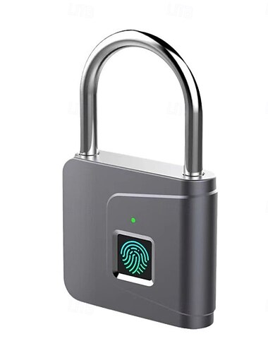  Sicherheitstürschloss, intelligentes schlüsselloses, über USB wiederaufladbares Fingerabdruck-Vorhängeschloss für Schließfächer, Sportschulen, Zinklegierungsmetall