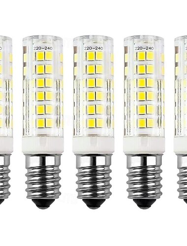  E14 LED ランプ 7W 電球交換 70W ハロゲン電球 360 ビーム角 シャンデリア 壁ランプ デスクランプ 5 個