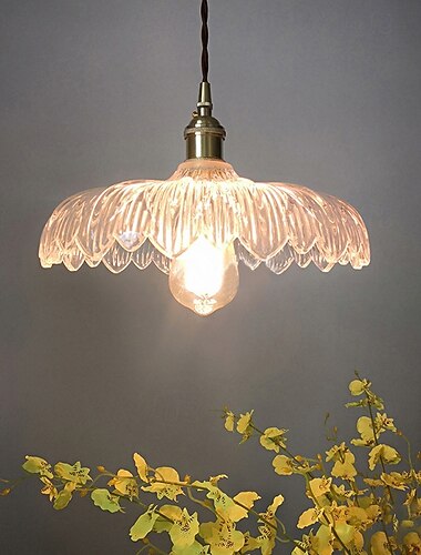  led moderní lustrová lampa květinový vzor skleněný strop závěsné světlo v intage bar kavárna lustrová svítidla závěsné světlo závěsná lampa osvětlení průmyslové moderní 25cm 110-240v