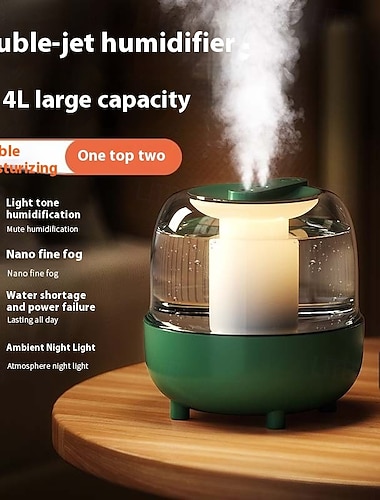  5000ml luftfuktare usb dubbel sprayport tung dimma aromspridare eterisk olja elektrisk luftfräschare för hem sovrum kontor