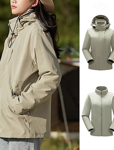  Miesten Naisten Softshell-takki Vaellustakki Talvi ulko- Väripalikka Pidä lämpimänä Fleece-vuori Tuulenkestävä Vedenkestävä 3-in-1-takki Fleecetakit Tuulitakki takki Matkailu Musta Keltainen Armeijan
