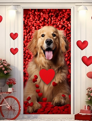  Décorations de mariage en extérieur Couverture de porte Couvertures de porte Tapisserie de porte Rideau de porte décoration Fond Bannière de porte intérieure/extérieure pour porte d'entrée Maison de