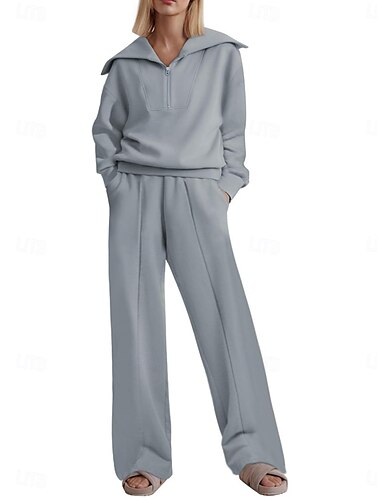  Per donna Felpa Chino Manica lunga Ambra Blu marino Cachi Grigio Primavera Standard