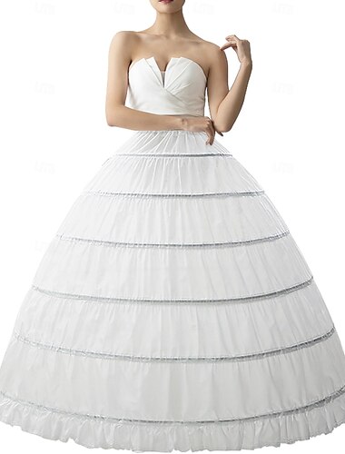 Rococo Victorienne Princesse Jupe à cerceaux Sous jupe Jupe en tulle Couleur Unie Femmes Mascarade Événement / Fête Bal de promo Adulte Jupe
