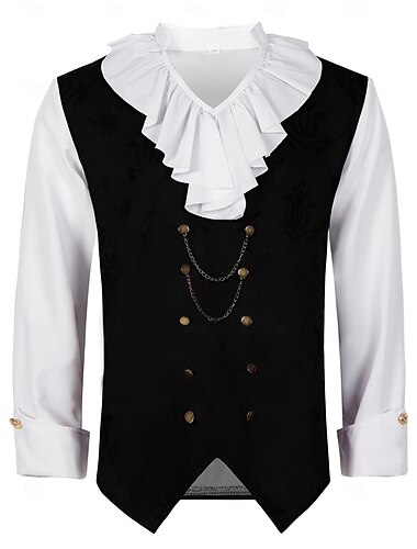  Rokoko Viktoria Tarzı Steampunk Kostým na Večírek Kamizelka Upír Šlechtic Maškarní kostým Pánské Královský předvečer Všech svatých Karneval Výkon Párty LARP Dospělí Vrchní deska