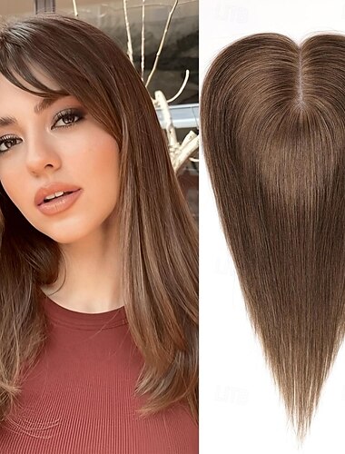  Alles Remy Menschenhaar Toupees Glatt 100% handgebunden Damen / Einfaches An- und Ausziehen / Komfortabel Freizeitskleidung