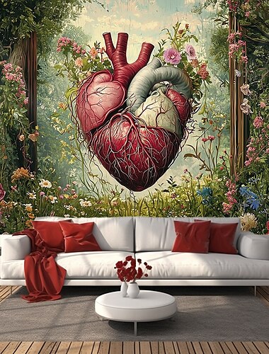 Hochzeitsdekorationen Hintergrund Foto-Wandbehang großer Teppich Kunst Wanddeko Decke Vorhang Heim Schlafzimmer Wohnzimmer Dekoration Herz
