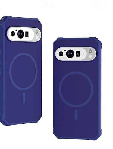  telefone Capinha Para Pixel 9 Pro Pixel 9 Pro XL Pixel 9 Capa traseira Magnética Suporte para carregamento sem fio Antichoque Retro TPU