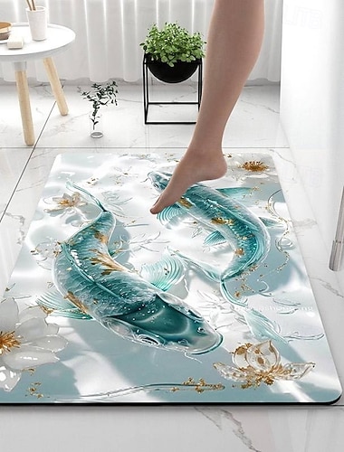  abstracte grafiek badkamer badmatten creatieve absorberende badkamermat diatomeeënaarde antislipmatten