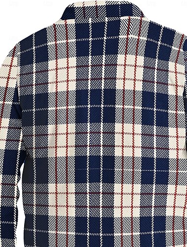  Herren Schneeflocke Flanelljacke Flanell Hemden Hemdjacke Overshirt Langarm Brautkleider schlicht Outdoor Strasse Herbst Winter Umlegekragen Knopf Tasche Bedruckt Blau Braun
