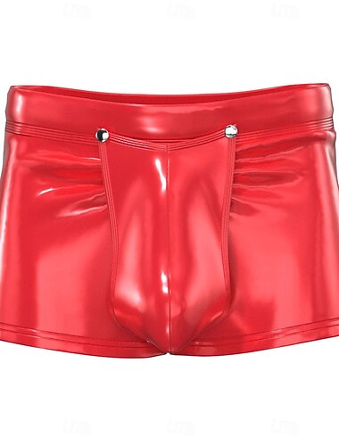  Byxa Boxerkalsonger Underkläder Karnevalsdräkt Herr Glansig Metall Sexig kostym Spandex Kostym för Prestanda Nattklubb Pole dance Halloween Karnival Vuxna