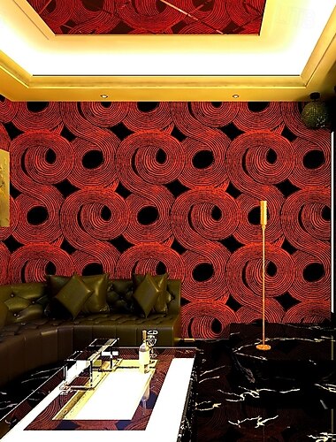  1 rol niet-zelfklevend behang ktv kamer behang 3d behang e-sports kamer internet cafe decoratie bar restaurant achtergrond muur behang lijm vereist 950x53cm/374x20.87inch
