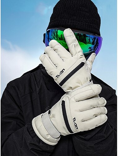  wasserdichte Winterhandschuhe für Herren – isolierte Ski- und Snowboardhandschuhe mit verstellbarem Riemen, rutschfester Handfläche und warmem Fleecefutter
